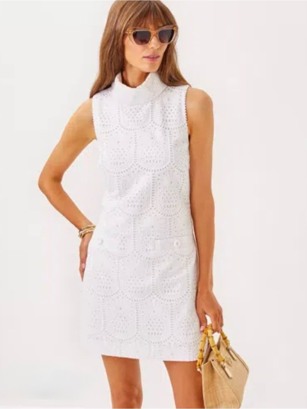 Lilly Pulitzer Sleeveless White Pineapple Eyelet Romper 🍍
